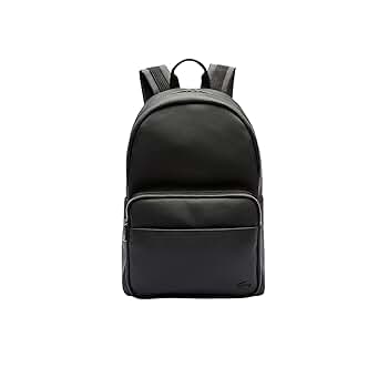 Lacoste ブラック バックパック Amazon.co.jp: ラコステメンズソリッドラージジップバックパック